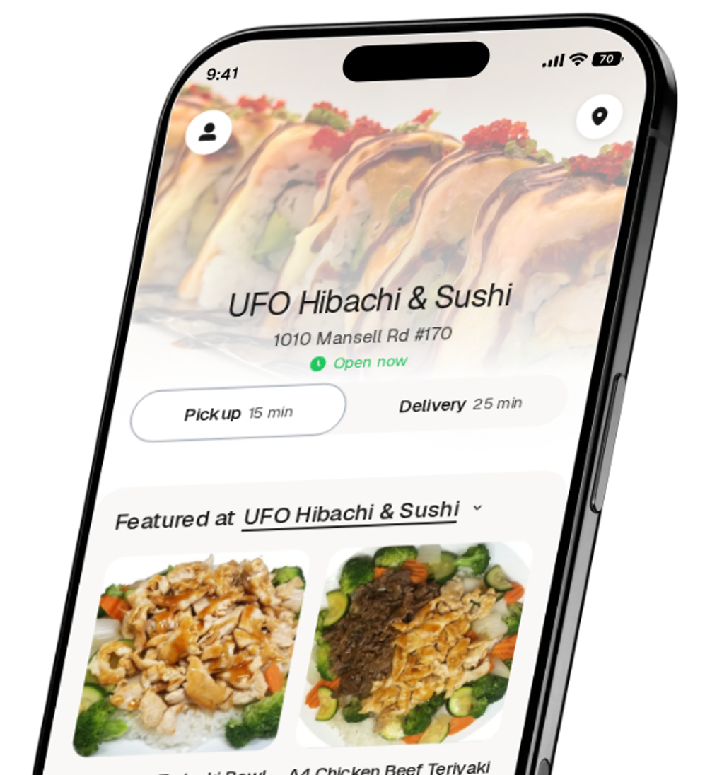 UFO Hibachi & Sushi app preview