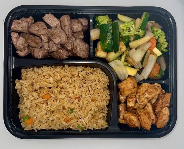 HL8. Steak & chicken Lunch Special.