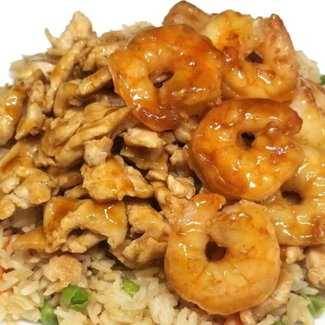M6. Chicken & Shrimp Teriyaki Bowl.